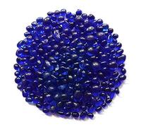 WAYBER Pierres en verre, 0,5 kg/460 g, galets de verre de mer irréguliers non toxiques pour affichage de pierres/remplissage de vase/terrarium, décoration d'aquarium, tortue, bleu foncé
