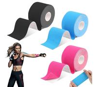 WAYBWZDQ 3 Rouleaux Tape Kinesiologie, Bande Kinesiologie Tape, Bande Kinesiologie, Taping Kiné, Bande De Kinésiologie De Sport pour Les Muscles, Taping, Strapping Résistante Tape, pour Le Sport