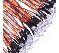 Waycreat Lot de 35 diodes LED pré-câblées roses de 5 mm, 12 V, ultra lumineuses, résistance intégrée pour projets de bricolage, Arduino, Raspberry Pi et électronique de loisirs