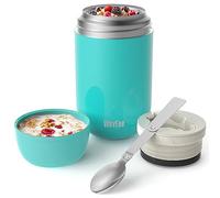 WayEee Boîtes alimentaires isothermes,Boite Isotherme Repas Chaud Porte-Aliments en Acier Inoxydable à Double Couche Pour Ecole Bureau/710ml Bleue