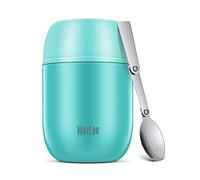 WayEee Boîtes Alimentaires isothermes,Boite Isotherme Repas Chaud Porte-Aliments en Acier Inoxydable à Double Couche pour Ecole Bureau/450ml Bleue