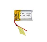 Wayfadacc 1 batterie polymère rechargeable 501220 3,7 V 80 mAh légère pour casques, lunettes, divers appareils