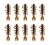 Wayfadacc 10pcs High Buoyancy Shrimp Soft Lures with Realistic Detailing and Curved Tail Artificial Baits for Freshwater Saltwater Shaking Shrimp Soft Lures