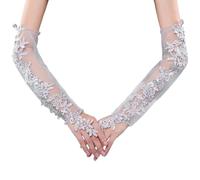 Wayfadacc 2pcs Fleur Confortable Overnités Des Manches Lâches Respirantes Manches Extérieures Pour Les Mariages Et Célébrations Gants En Dentelle À La Mode