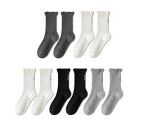 Wayfadacc 5 Paires Femmes Japonaises Sweet Bowknot La Cheville De Longueur Du Veau Moyen