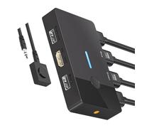 Wayfadacc 8K USB KVM HDTV Commutateur Splitter Box 2 PC Partage USB Dispositifs Commutateur pour PC Ordinateur Imprimante Claviers HDTV KVM Switcher