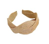 Wayfadacc Bandeau en paille tressée à large bord doux et confortable pour tous les jours, fêtes, vacances