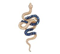 Wayfadacc Broche serpent en cristal en métal résistant à la décoloration pour un usage quotidien et un festival événement formel unisexe pour homme et femme, 10*7*2cm, Alliage de cristal artificiel