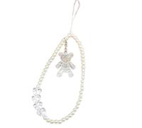 Wayfadacc Butfly Phone Chain Pendant Cartoon Bear Bear Pearl-Lanyard Charm Décorations De Fille Courteille De La Fille