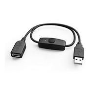 Wayfadacc Câble d'extension USB 2.0 de synchronisation de données avec interrupteur marche/arrêt pour ventilateur, lampe LED, kit testeur de câble de données