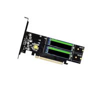 Wayfadacc Carte d'extension PCIe X16 prend en charge NVMe 22110 PCIe NVMe Carte d'extension pour capacité de stockage Accessoires Adaptateur NVMe