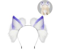 Wayfadacc Casque De Chair Loup Loup Réaliste Elastic Bendable Bandin Pour Femmes Témères Adolescents Fêtes Thème Quotidien Époux D'anime Coloré.