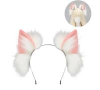 Wayfadacc Casque De Chair Loup Loup Réaliste Elastic Bendable Bandin Pour Femmes Témères Adolescents Fêtes Thème Quotidien Époux D'anime Coloré.