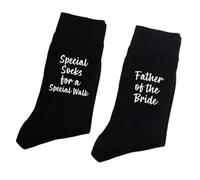 Wayfadacc Chaussettes de mariage créatives pour hommes avec lettrage fantaisie pour père de la mariée, cadeau de la part d'une fille, marche spéciale personnalisable, b, Taille unique