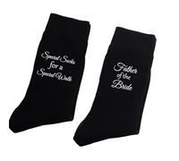 Wayfadacc Chaussettes de mariage créatives pour hommes avec lettrage fantaisie pour père de la mariée, cadeau de la part d'une fille, marche spéciale personnalisable, a, Taille unique
