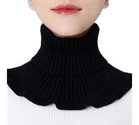 Wayfadacc Chemisier Faux Collier En Tricot De Faux Colliers Élastiques Col Rouleau D'hiver Réchauffeur Réchauffe