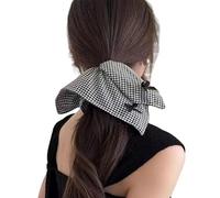Wayfadacc Chouchou de qualité supérieure avec nœuds détachables, écharpe, ruban à cheveux pour femmes, bandeau réversible pour queue de cheval