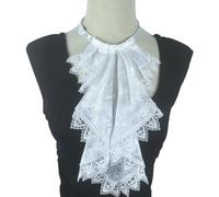 Wayfadacc Col Détachable À Volants Blanc Féminin Facile À Porter avec n'importe Quelle Tenue Féminine Col Multicouche De Français