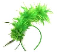 Wayfadacc Élégant bandeau réglable à plumes naturelles des années 20 rugissantes, accessoire de costume vintage pour femmes et filles