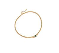 Wayfadacc Élégant collier avec pendentif en oxyde de zirconium étincelant - Chaîne légère en acier inoxydable pour un usage quotidien - Bijoux simples en oxyde de zirconium, taille unique, Comme