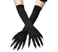Wayfadacc Gants De Cosplay Gants Longues Manches Ongle Manches Griffe Extensible Halloween Mittens Le Bras Longueur Du Coude Couvre Les Accessoires Fantômes Fantômes