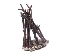 Wayfadacc Lampe de foyer artificiel à piles avec base en pierre, bruit de grincement réaliste, 3 réglages de lumière modifiables