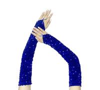 Wayfadacc Longs gants élégants à paillettes tendance française pour mariage, bal de fin d'année, pour femmes et filles, thème des années 1920, opéras musicaux, danse, gants doux à paillettes pour