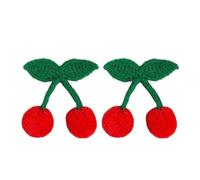 Wayfadacc Lot de 2 adorables accessoires pour cheveux en forme de fruit Base en métal avec finition en peluche pour les fêtes décontractées