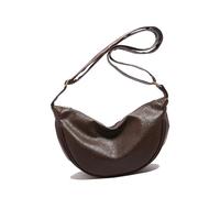 Wayfadacc Sac à bandoulière tendance en cuir PU décontracté et confortable à large sangle pour un usage quotidien et un événement social, sac de courses décontracté, café, One Size