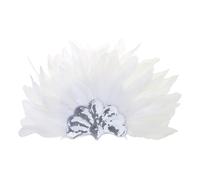 Wayfadacc Serre-tête à plumes et paillettes pour bal masqué, fête costumée, bandeau surdimensionné à plumes