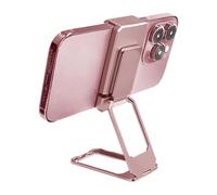 Wayfadacc Support de téléphone portable de bureau avec angles de vue réglables, base en alliage pliable rotative pour un montage stable, support pliable portable