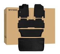 WAYIDSS Tapis de sol et tapis de coffre pour Honda Odyssey 2018-2023 2024, 3 rangées avec doublure de chargement, protection contre les intempéries, accessoires personnalisés pour Honda Odyssey (noir)