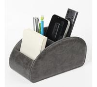 WAYIFON Support de rangement pour télécommandes avec 5 poches, Grand support pour télécommandes TV, DVD, 4K Stick et Bluray, Rangement pour télécommandes de stylo, L-Gris