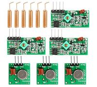 WayinTop 3 Set 433Mhz RF Télécommande Kit Émetteur et Récepteur + 433 MHz Antenne Spirale, RF Wireless Transmitter and Receiver Module Kits Alarme Antivol