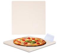 Waykea Pierre à pizza rectangulaire en cordiérite pour grille-pain 26,5 x 25,5 x 1,2 cm