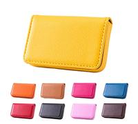 Waylipun Porte-Cartes de Visite, Porte-Cartes de Visite en Cuir Synthétique pour Homme et Femme avec Fermeture magnétique pour Carte de Visite, Carte de Crédi(Jaune)