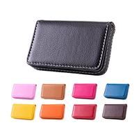 Waylipun Porte-Cartes de Visite, Porte-Cartes de Visite en Cuir Synthétique pour Homme et Femme avec Fermeture magnétique pour Carte de Visite, Carte de Crédi(Noir)