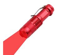 WAYLLSHINE Lampe de poche à LED rouge évolutive 3 modes longue portée faisceau rouge lampe de poche rouge lampe de poche rouge lampe de poche avec lumière rouge pour le travail de nuit en plein air
