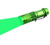 WAYLLSHINE Lampe de poche à LED verte évolutive 3 modes longue portée faisceau vert lampe de poche, lampe de poche LED verte avec lumière verte LED verte pour détection de nuit - Green House