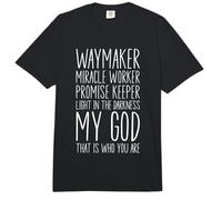 Waymaker Miracle Worker Promise Keeper My God Christian Comfort Colors Adult Heavyweight T-Shirt