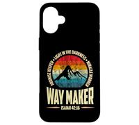 Waymaker Promise Keeper Miracle Worker Christian Men Coque pour iPhone 16 Plus