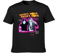 Wayne' World Mike Myers Movie Men's T-Shirt Unisex Tee Black XL