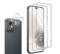 Wayneer Verre Trempé Pour Honor 400 Lite 5G, [2+2 Pièces] Vitre Protection écran Protection Camera, 9H Dureté Ultra HD Anti Rayures Film Protection écran