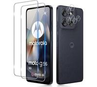 Wayneer Verre Trempé Pour Motorola Moto G56 5G, [2+2 Pièces] Vitre Protection écran Protection Camera, 9H Dureté Ultra HD Anti Rayures Film Protection écran