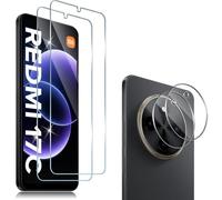 Wayneer Verre Trempé Pour Xiaomi Redmi 17C, 2+2 Pièces Protection | Vitre Protecteur écran, Protective Camera, 9H Dureté Ultra HD, Anti Rayures Film, Sans Bulles Facile installer