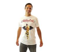 Wayne's World Motley Crue Band Logo White T-Shirt (Adult S)