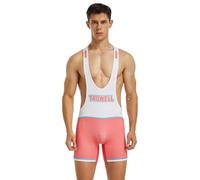 Wayonge Justaucorps de lutte pour homme Léotard athlétique pour la lutte active ou l'entraînement Combinaisons Justaucorps de sport sans manches pour homme, XXL