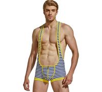 Wayonge Justaucorps de lutte pour homme pour la lutte active ou l'entraînement sans manches, Tw- 9708-Jaune, Large