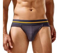 Wayonge Slip sexy pour homme, slip triangle confortable et respirant dans des couleurs unies, gris foncé, X-Large