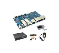 WayPonDEV Banana Pi BPI-R3 Wi-Fi 6 Carte routeur OpenWRT double bande avec puce MediaTek MT7986 (Filogic 830), prend en charge 5 GbE et 2 SFP 2,5 GbE (Bundle2-BPI R3+cas)